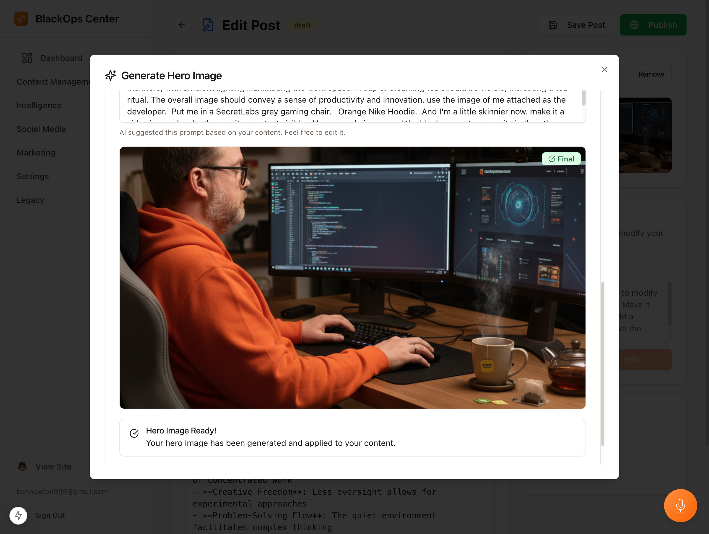 Visual Content Creation screenshot